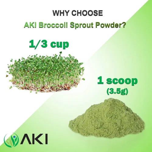 Miniatura 5 de AKI Broccoli Broccoli Sprout Powder - Ideal en vitaminas y sulforafano - Superalimento para batidos de verduras verdes o comidas - Sin OMG