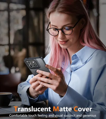 Miniatura 7 de FNTCASE Funda para Motorola Moto G-Stylus-5G-2025: Funda magnética translúcida mate a prueba de golpes para Moto G Stylus 2026, funda protectora