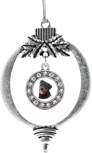 Miniatura 93 de Inspired Silver - Twin One - Adorno festivo de Navidad de plata - Adorno festivo de árbol de Navidad con dije de círculo y circonita cúbica