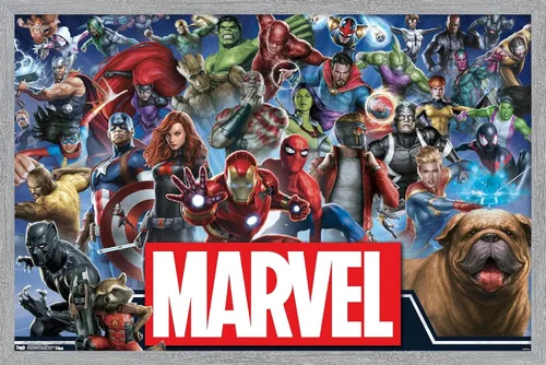 Miniatura 14 de Trends International Marvel Comics - Póster de pared de héroes del universo Marvel, 14.725 x 22.375 pulgadas, versión enmarcada de madera de granero