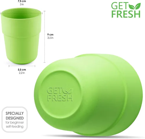 Miniatura 3 de Vasos de bambú para niños, juego de 4 vasos apilables de bambú, juego de vajilla de bambú para niños, tazas de bambú para niños, aptos