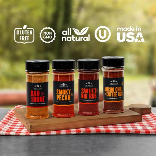 Miniatura 2 de Juego de 4 tarros cocteleros para asar a la parrilla, condimentos premium para parrilla, juego de accesorios para barbacoa, imprescindible para cada