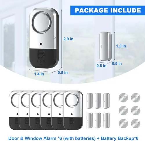 Miniatura 2 de Sensores de alarma para puerta y ventana, alarma de puerta para seguridad de los niños, alarmas de puerta para seguridad del hogar, oficina, tienda