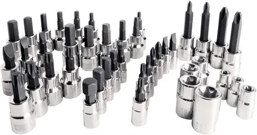 CRAFTSMAN Juego de llaves hexagonales y puntas Torx, tamaños de unidad de 1/4 y 3/8, SAE y métrica, 42 piezas (CMMT34912)