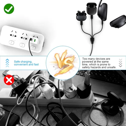 Miniatura 6 de Cable de carga USB C a USB C 3 en 1, cable USB C compatible con DJI Mini 3 Pro, Mavic 3, Air 2S, Avata Drone DJI FPV, controlador remoto, Negro