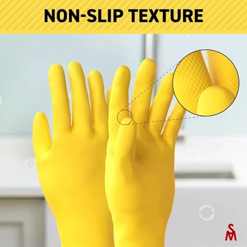 Miniatura 3 de SteadMax 3/6 Pairs Cleaning Gloves, Reusable Natural Rubber Dish Gloves, Non-Slip Gloves for Kitchen and Household