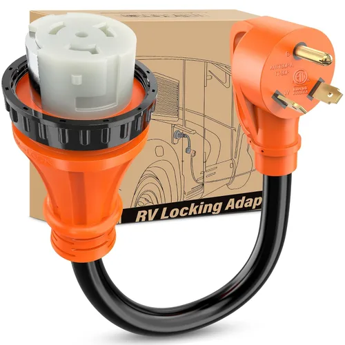 Miniatura 58 de Nilight - 50033R Adaptador de enchufe RV de 18 pulgadas, 50 amperios a 30 amperios, adaptador eléctrico de Dogbone de alta resistencia con mango 115G