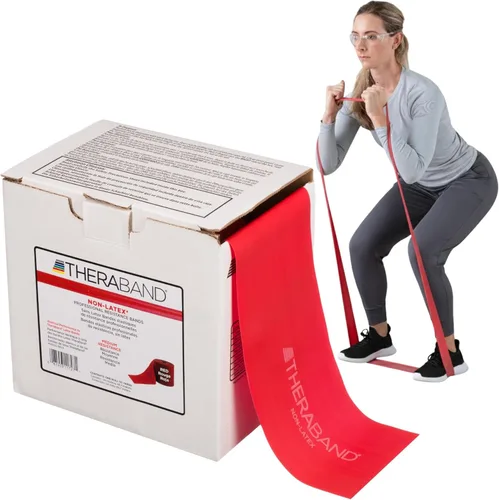 Miniatura 9 de THERABAND Resistance Band, 50-Yard Roll, Latex Elastic Band for Exercise, Stretching, Physical Therapy, Yoga, Pilates, Home Workouts, Cut-to-Length