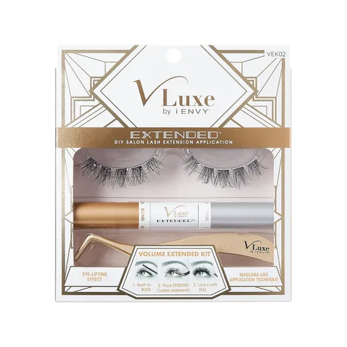 Miniatura 22 de VLuxe by iEnvy Extended Collection: Kit de iniciación de extensión de pestañas con 10 pares de alargamiento natural, aplicador y unión y sello