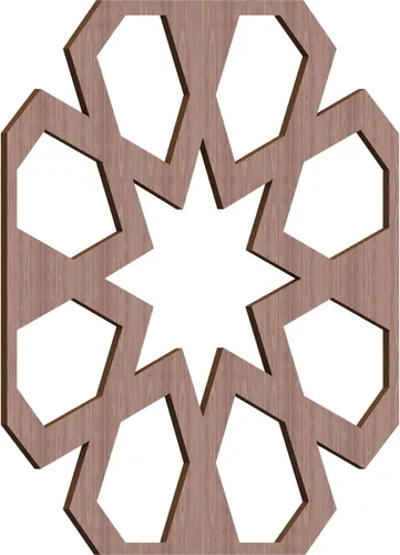 Miniatura 53 de Jackson Decorative Fretwork Wood Wall Panels, Large, 23 3/8" W x 23 3/8" H x 1/4" T, Cherry