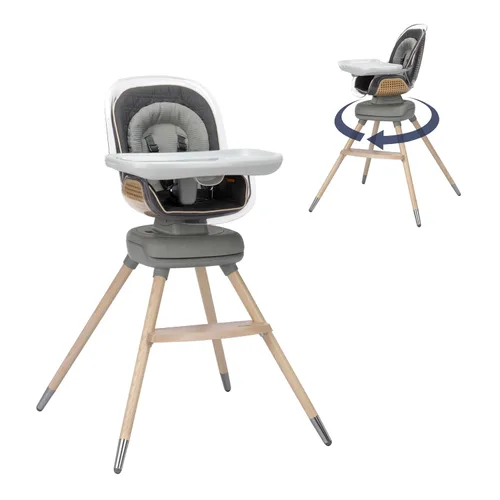 Miniatura 18 de Maxi-Cosi Kiskadee - Silla alta giratoria 360, 7 modos, para bebés de hasta 5 años de hasta 50 libras, clip magnético ClipQuik, bandeja de 3