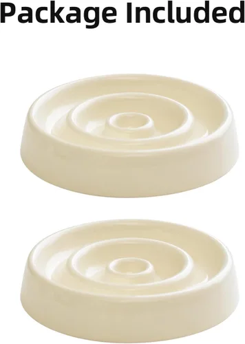 Miniatura 7 de Havniva Juego de comedero lento de cerámica para gatos, plato elevado de comida lenta para gatos de 6.1 pulgadas y cuenco de agua de 5.1 pulgadas