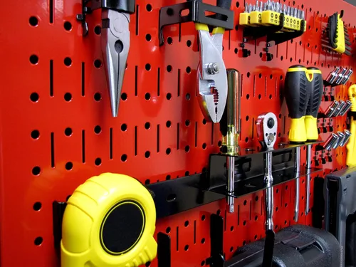 Miniatura 3 de Wall Control Sistema modular de organizador de herramientas de tablero perforado, unidad de almacenamiento de herramientas de metal montado