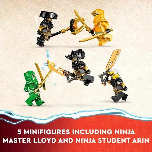 Miniatura 5 de LEGO NINJAGO Mechas del equipo ninja de Lloyd y Arin 71794 - Juego de juguetes de construcción, con 2 mechas y 5 minifiguras, idea para niños, niñas