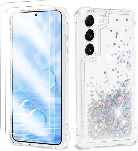 Miniatura 53 de Funda con purpurina para Samsung Z Flip 3, a prueba de golpes, funda de TPU transparente con purpurina líquida para Samsung Z Flip 3 para mujer