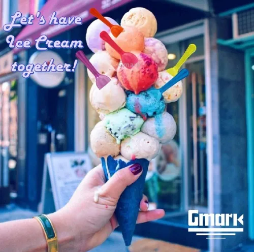 Miniatura 2 de Gmark - Juego de 400 cucharas de plástico extra resistentes, de 3 pulgadas, varios colores, para alimentos congelados, helado, postre, 1 caja GM1002D