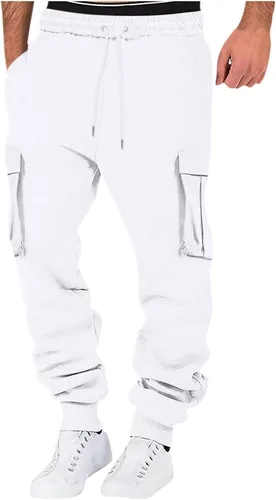 Pantalones cargo para hombre, holgados, pantalones deportivos para hombre, pantalones deportivos casuales, pantalones de carga rectos, pantalones