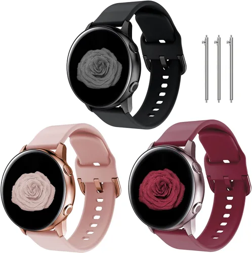 Miniatura 15 de Correa de reloj de 0.78 pulgadas compatible con Samsung Galaxy Watch 4 de 1.575 pulgadas/1.732 pulgadas, correa de reloj Galaxy Active 2 de 1.575