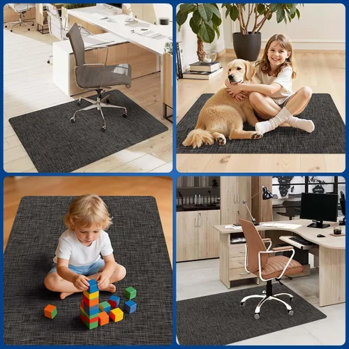 Miniatura 9 de Tapete para silla de oficina para suelo de madera dura y azulejos, tapete antideslizante para silla de escritorio, protector de suelo fácil