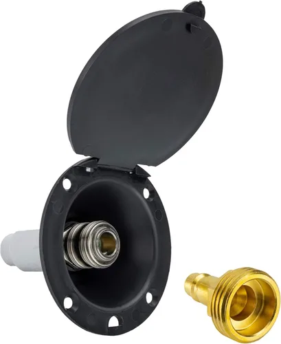 Miniatura 9 de RecPro RV Conector de conexión de puerto de espray exterior con conector rápido (Blanco)