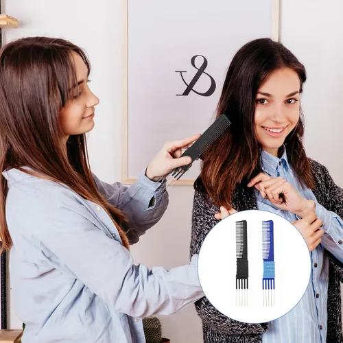 Miniatura 4 de 2 peines con puntas, peine de elevación para cabellos finos, peines de retropeinado de cabello, recogida de pelo, púas de metal, peinetas
