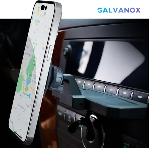 Miniatura 4 de Galvanox Soporte de carga inalámbrica para teléfono con ranura de CD para automóvil, cargador de montaje magnético con accesorio seguro