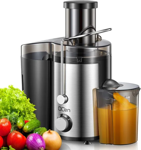 Miniatura 24 de Máquina exprimidora, extractor centrífugo de 800 W con boca ancha de 3 pulgadas, canal de alimentación para frutas y verduras, fácil de limpiar