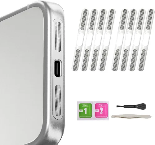 Miniatura 12 de Funda antipolvo de metal para altavoz iPhone 17 Pro Max, protector de malla antipolvo, cero pérdida de sonido, ajuste invisible, compatible