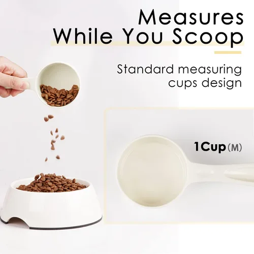 Miniatura 3 de Super Design - Cuchara de 1 taza para comida de perro, cuchara medidora de melamina para contenedores para perros, gatos, pájaros y conejos, cuchara