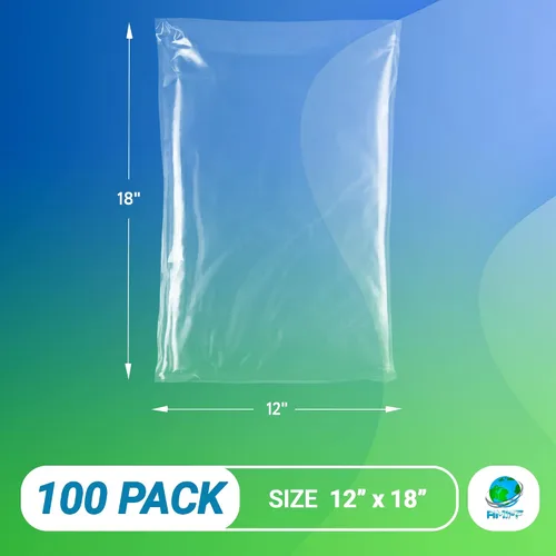 Miniatura 2 de Bolsas de embalaje transparentes, 12 x 18 pulgadas. Paquete de 100 bolsas de plástico de polietileno para ropa o juguetes. Embalaje de camisa