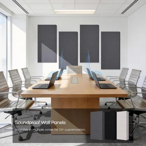 Miniatura 7 de BUBOS 2 piezas de paneles acústicos de tela, paneles decorativos de amortiguación de sonido de 47.2''x23.6'', paneles acústicos de pared grandes