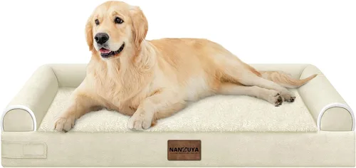 Miniatura 65 de Cama ortopédica lavable para perros medianos y grandes: cama con cojines de apoyo para perros medianos y grandes, cama impermeable de espuma tipo