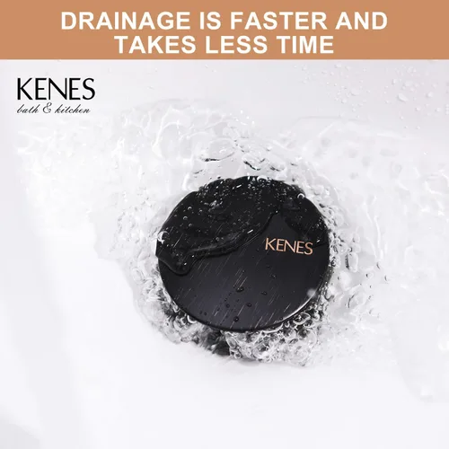 Miniatura 5 de KENES Desagüe Pop Up de Bronce Frotado con Aceite para Lavabo Vessel de Baño, Tapón de Desagüe para Lavabo de Tocador, Ensamblaje de Desagüe
