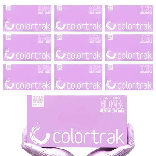 Miniatura 14 de Colortrak Luminous Collection - Guantes desechables de nitrilo, color lila escarcha, pequeños, de un solo uso, seguros para alérgicos, sin látex