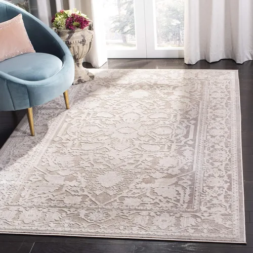 Miniatura 43 de Safavieh Reflection Collection RFT665C - Alfombra de 8 x 10 pies, gris claro y crema, bohemio, desgastado, no se desprende, de fácil cuidado