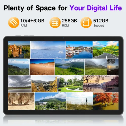 Miniatura 3 de JUNYANG Tablet Android 14 de 11 pulgadas con Octa-Core, 256 GB ROM 10 GB RAM (expansión de 2 TB), Tablet PC 2026 con batería de 8000 mAh, tableta