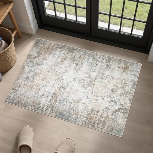 Miniatura 45 de Alfombra lavable de 2 x 3 pulgadas, alfombra de entrada: lavable, moderna, abstracta, suave, fina, antideslizante, resistente a las manchas