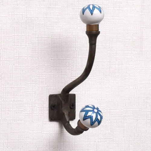 Miniatura 20 de Indian Shelf Ganchos de pared para colgar abrigos, ganchos de pared bohemios negros Perchero de pared Ganchos para colgar toallas Ganchos