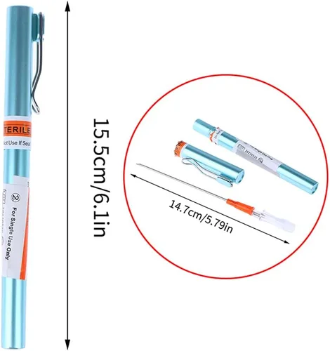 Miniatura 3 de 2 unids 14G emergencia primeros auxilios kit tensión neumotórax aguja torácica agujas de descompresión pecho agujas perforación cuerpo aguja