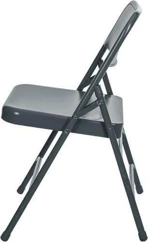 Miniatura 5 de OEF Furnishings Triple Brace Silla plegable de acero, azul