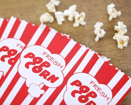 Miniatura 8 de 15 Cajas de papel para palomitas de maíz de noche de cine, cubetas de 19.7 cm de alto, grandes y con capacidad para 46 oz, diseño de fiesta antiguo