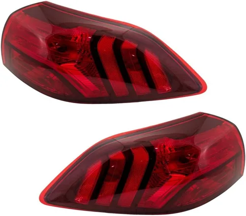 Miniatura 9 de KarParts360 Luz trasera para Hyundai Tucson 2019 2020 2021 lado del conductor, exterior Con bombillas Lente transparente y roja Reemplazo