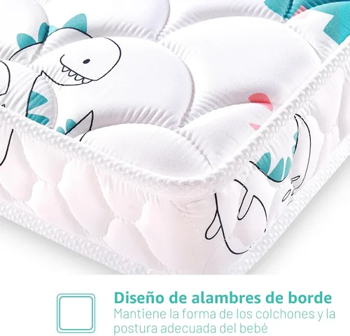 Miniatura 4 de Letmxiu Colchón para cuna de 5 pulgadas y colchón para niños pequeños, de doble cara y firme, hipoalergénico, se adapta a cuna estándar y cama