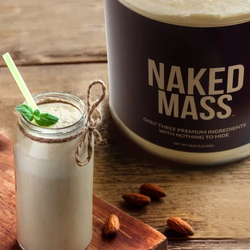 Miniatura 8 de Polvo de proteína natural para ganar masa muscular Naked Mass, 8 libras a granel, sin OMG, sin gluten, sin soya Sin Ingredientes Artificiales, 1250