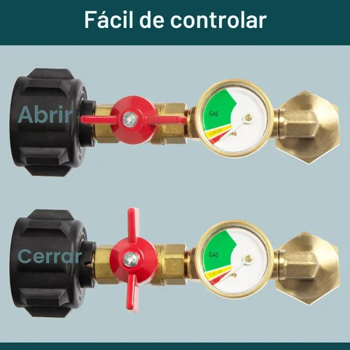 Miniatura 4 de GASPRO Adaptador de recarga de propano, llena botellas de 1 libra de tanque de 20 libras, fácil de usar, latón macizo