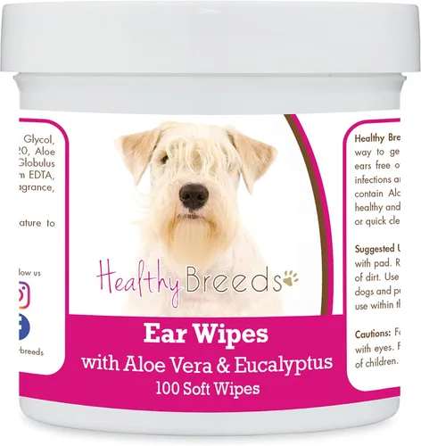 Miniatura 9 de Healthy Breeds Pastor alemán, silla de montar, toallitas de limpieza de oídos con aloe y eucalipto para perros, 100