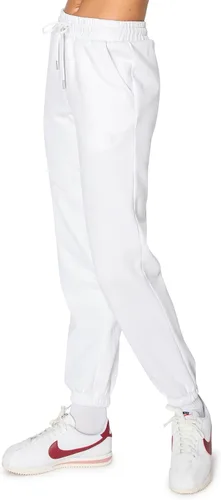 Miniatura 40 de Cali1850 Pantalón deportivo Cloud Nine Fleece para mujer, cintura alta, ajuste holgado, dos bolsillos, cintura elástica con cordón