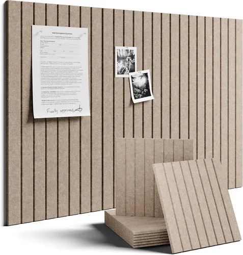 Miniatura 44 de Tablero de anuncios de fieltro grande de 36 x 24 pulgadas, alternativa al tablero de corcho – Paquete de 6 con 40 pestañas adhesivas extraíbles