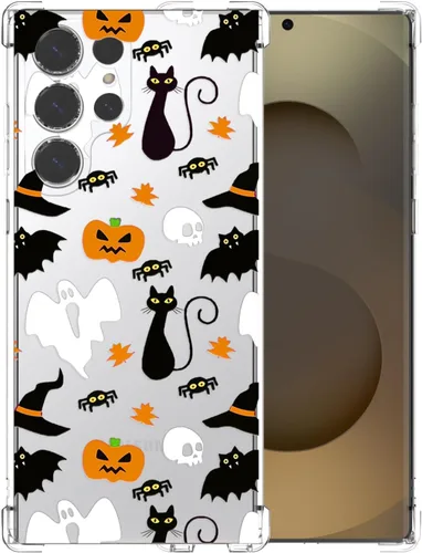 Miniatura 23 de Funda transparente de Halloween para Google 6a, con patrón de fantasma, funda protectora de TPU suave, delgada, a prueba de golpes, para niños