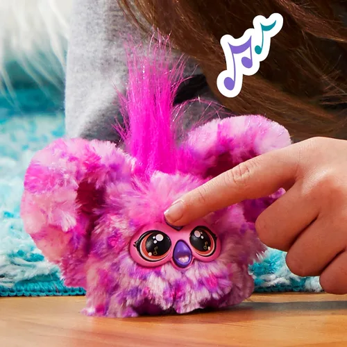 Miniatura 9 de Furby Furblets Hip-Bop Mini Friend, más de 45 sonidos, música hip hop y frases furbish, juguetes de peluche electrónicos, rosa y morado, regalos